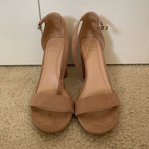 Target New Day Dark Tan Strap Heels
